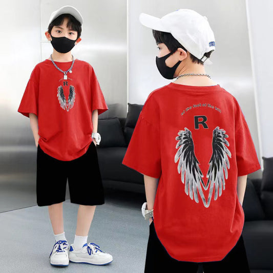 Fly High Summer Wing Multicolor Kids Drop Shoulder T-Shirt