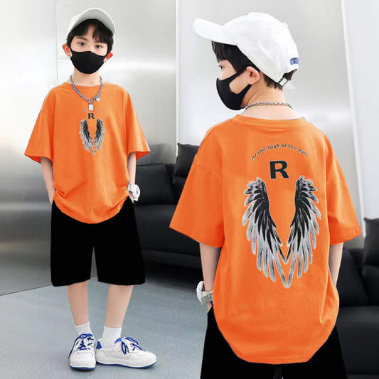 Fly High Summer Wing Multicolor Kids Drop Shoulder T-Shirt