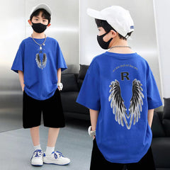 Fly High Summer Wing Multicolor Kids Drop Shoulder T-Shirt