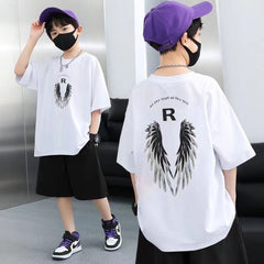Fly High Summer Wing Multicolor Kids Drop Shoulder T-Shirt