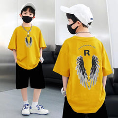 Fly High Summer Wing Multicolor Kids Drop Shoulder T-Shirt
