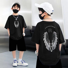 Fly High Summer Wing Multicolor Kids Drop Shoulder T-Shirt