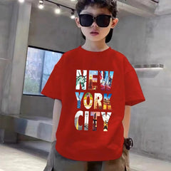 Big City Vibes New York City Kids Drop Shoulder Oversized T-Shirt