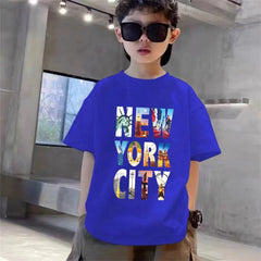 Big City Vibes New York City Kids Drop Shoulder Oversized T-Shirt