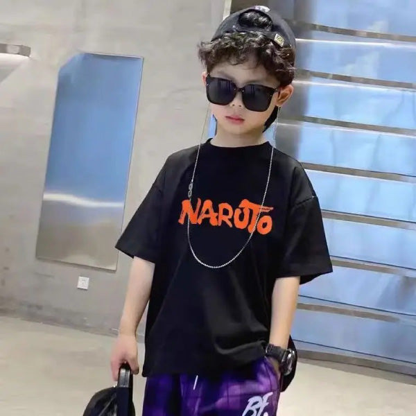 Anime Energy Naruto Kids Drop Shoulder Oversized Tee