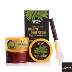 Wow Skin Science clay Face Mask With Anti Acne Neem and Tea Tree (200 ml)
