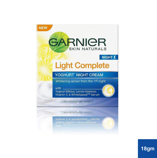 Garnier Light Complete Yoghurt Night Cream For Skin Whitening (18 gm)