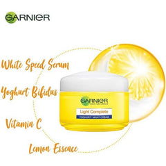 Garnier Light Complete Yoghurt Night Cream For Skin Whitening (18 gm)