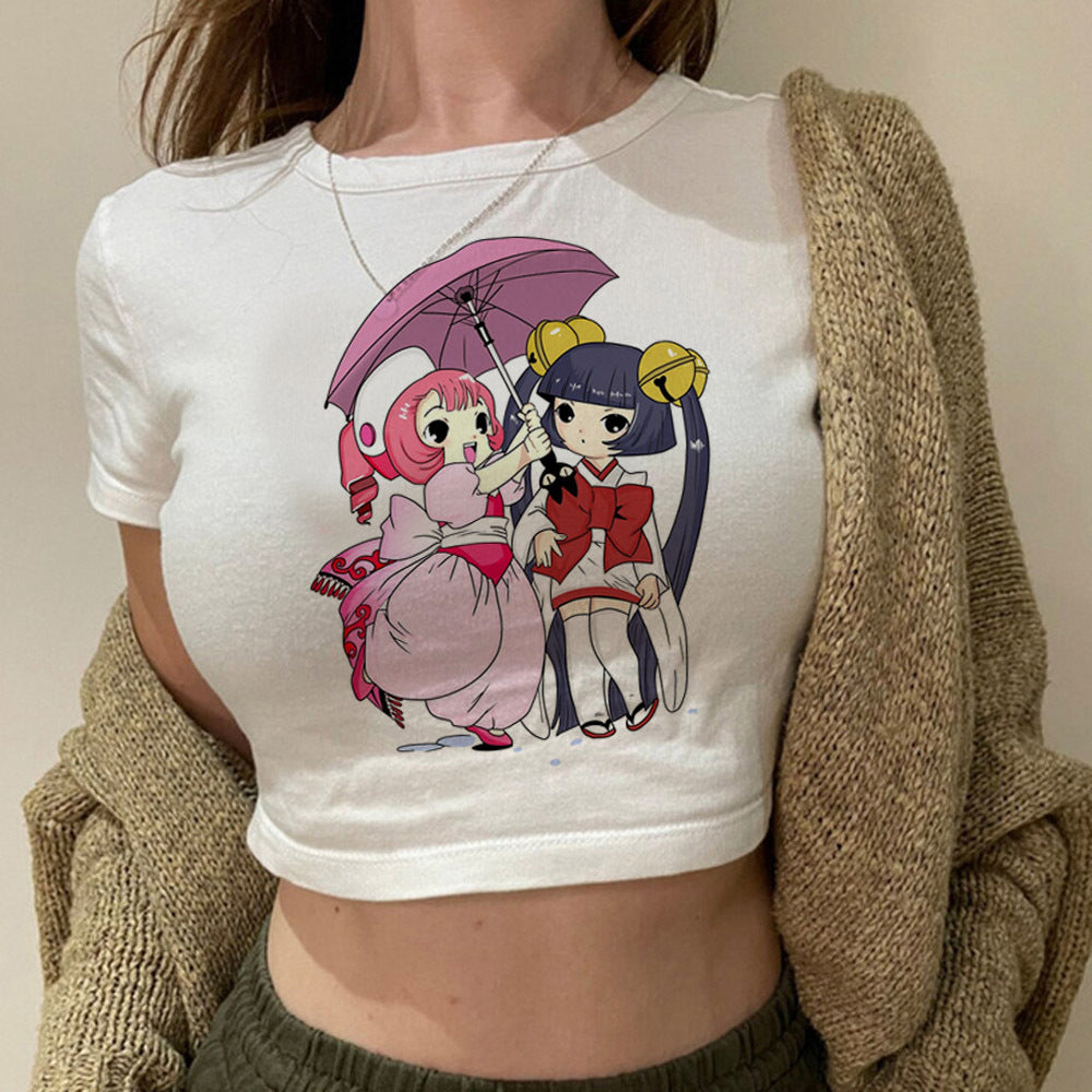 Fashionable Short Sleeve Crop Top – Lightweight Summer Wear for Girls & Ladies