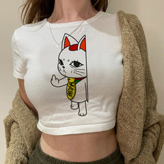 Classic White Crop Top for Women – Versatile Summer & Daily Outfit