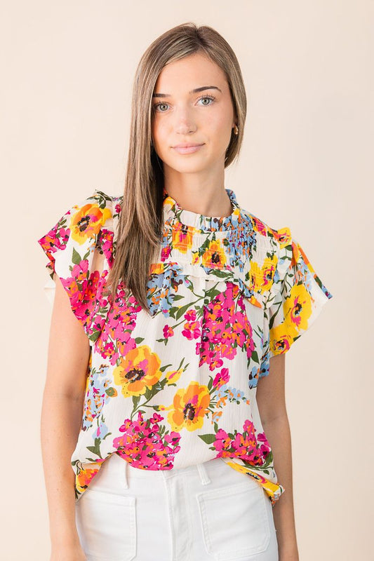 Soft Ruffles & Polished Mock Neck – A Refined Look for Stylish Women