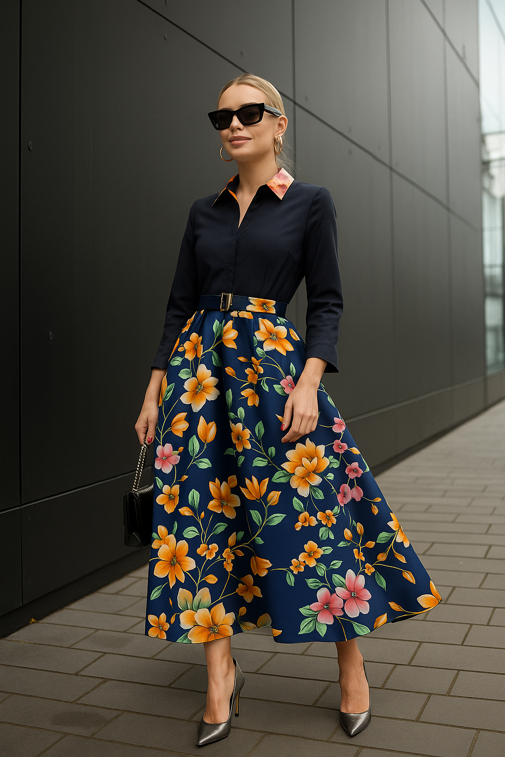 Wrap-Style Luxury Skirt – Adjustable Fit, Modern Look