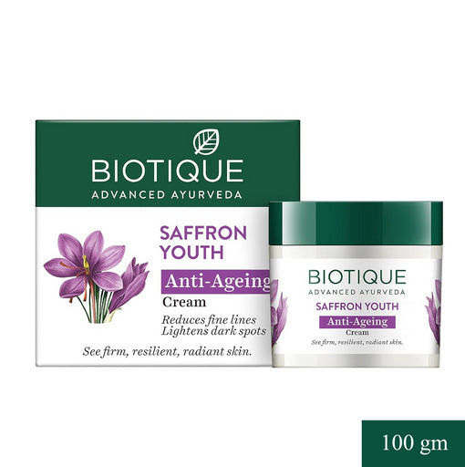 Biotique Anti-Aging Cream Infused With Saffron, 100 g