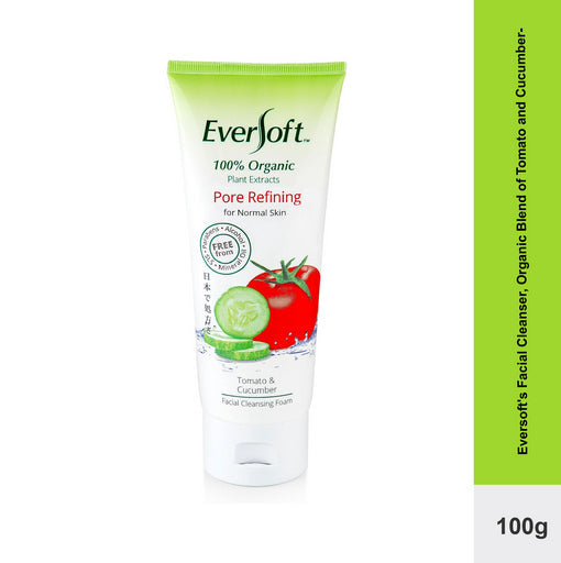 Eversoft's Facial Cleanser with Organic Blend of Tomato and Cucumber-100g