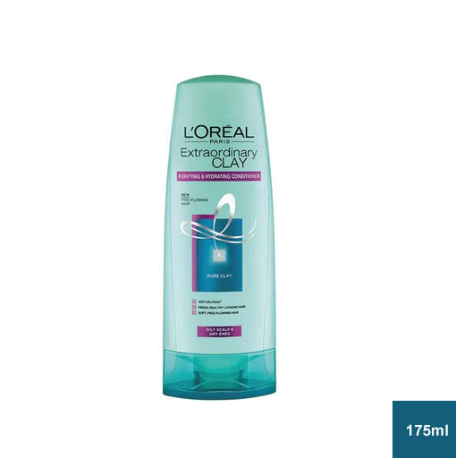 L'Oreal Paris Extraordinary Clay Purifying & Hydrating Hair Conditioner (175 ml)