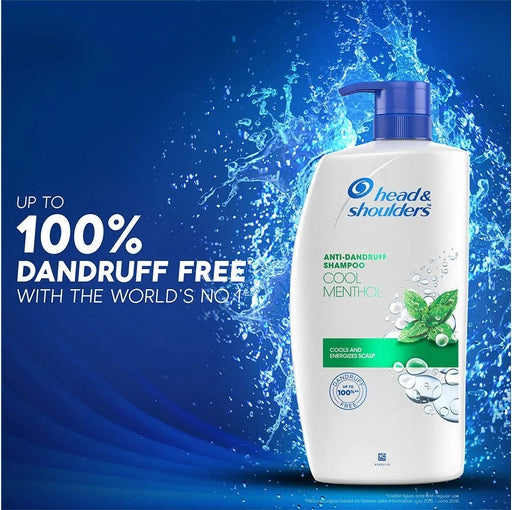 Head & Shoulders Anti Dandruff Cool Menthol Hair Shampoo for Women & Men (1000 ml)