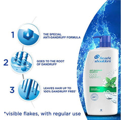Head & Shoulders Anti Dandruff Cool Menthol Hair Shampoo for Women & Men (1000 ml)