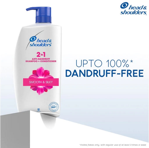 Head & Shoulders Smooth and Silky 2-in-1 Anti Dandruff Hair Shampoo Plus Conditioner (1000 ml)