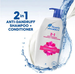 Head & Shoulders Smooth and Silky 2-in-1 Anti Dandruff Hair Shampoo Plus Conditioner (1000 ml)