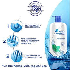 Head & Shoulders Cool Menthol 2-in-1 Anti Dandruff Hair Shampoo Plus Conditioner (650 ml)