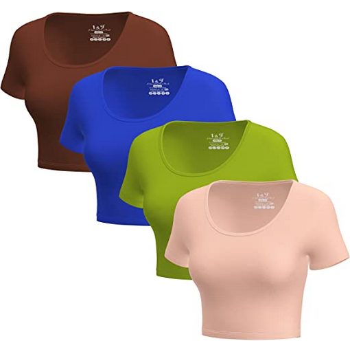 Urban Bloom Stylish Scoop Neck Crop Tops - Combo Pack