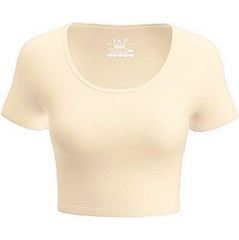 Fashionista's Choice Oat Scoop Neck Crop Tops