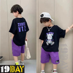 Black Diamond Delight Chic Oversized Tees for Kids