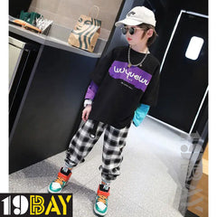 Obsidian Odyssey Chic Kids Oversized Tees in Black