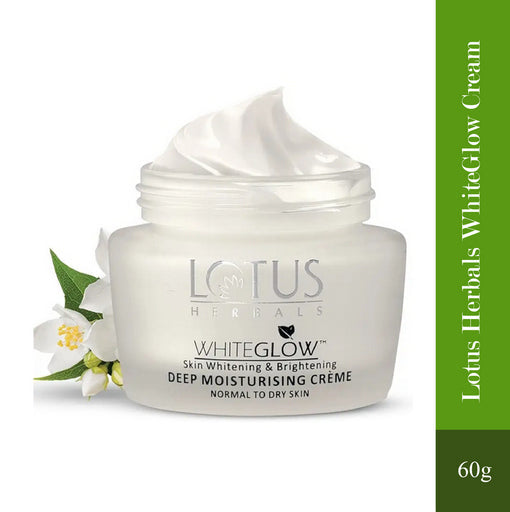 Lotus Herbals WhiteGlow Deep Moisturization Cream For Skin Whitening & Brightening, 60g