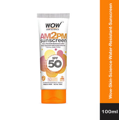 Wow Skin Science Am2Pm Water Resistant Sunscreen With Spf-50 (100 ml)