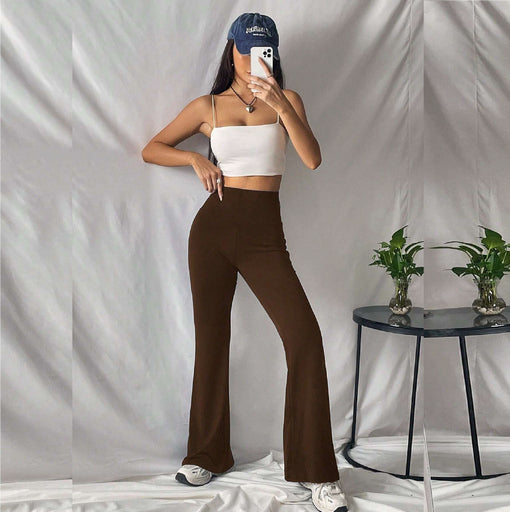 Signature Stylish Volumes Coffee Flare Leg Pant