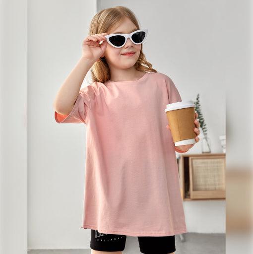 Blush Blooms - Oversized Rose Pink Tees for Boys and Girls - 19bay