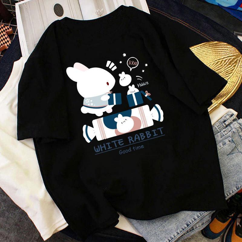 Cute Black Baggy Tee for Girls, Women, and Chicks - 19bay