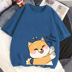 Fashionable Oversize Royal Blue Tee - 19bay