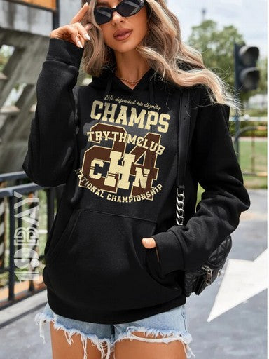 Oversize Black Essence Women's Hoodie