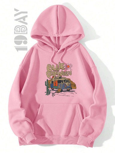 Pale Pink Women's Drop Shoulder Hoodie