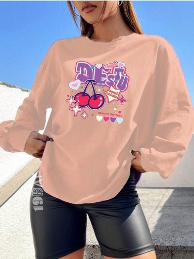 Rose Pink Oversized Fullsleeve Comfort Tee - 19bay