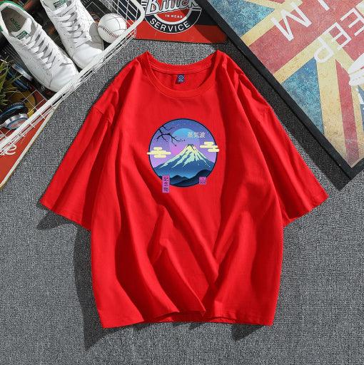 Scarlet Red Oversize Tee for Her - 19bay