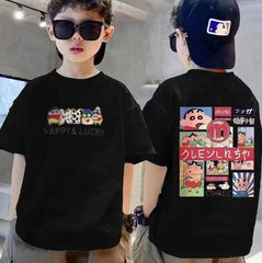 Warm Brew Oversized Black Tees for Boys and Girls - 19bay