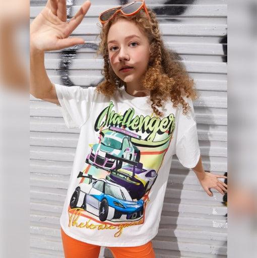 White Elegance: Stylish Oversized Tees for Kids - 19bay