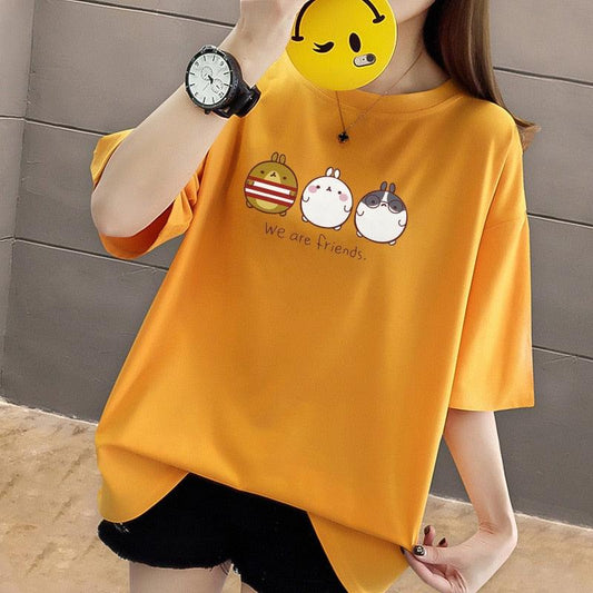 Womens Mustard Oversized T-Shirt - 19bay